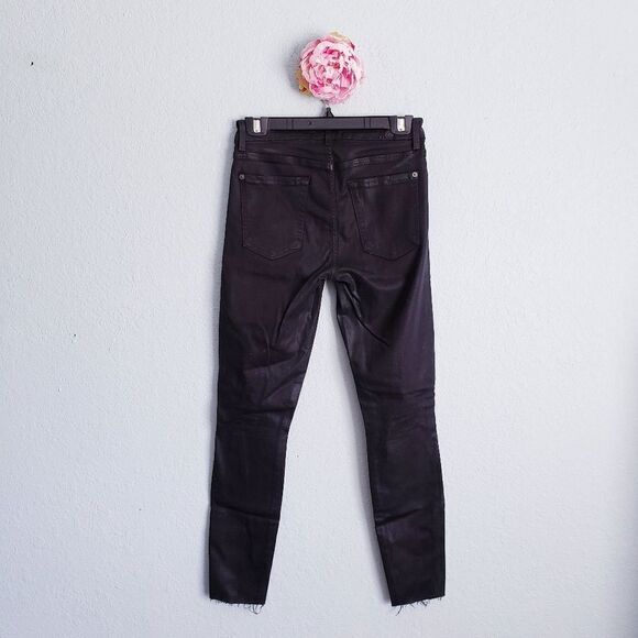 7 For All Mankind Black Distressed Jeans - Picture 6 of 9